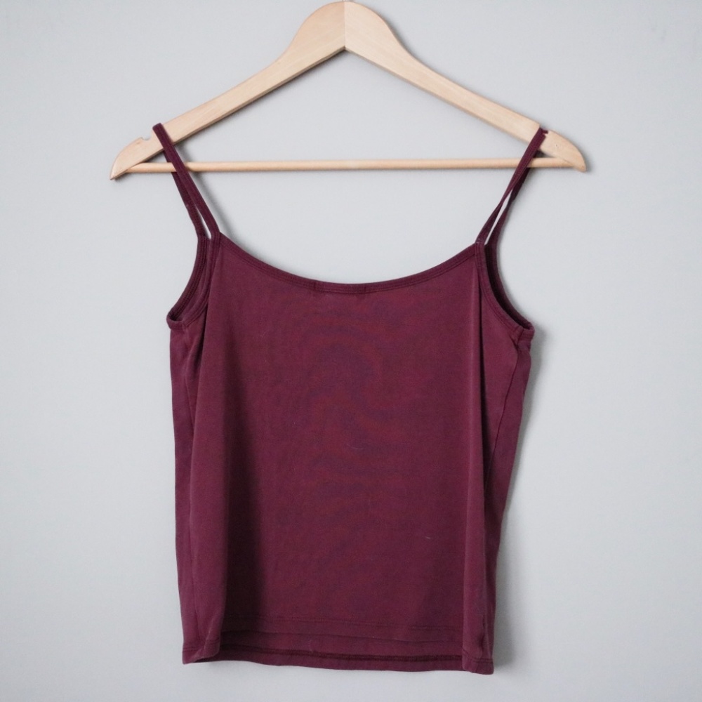 Banana Republic Maroon Spaghetti Strap Tank Top - Picture 3 of 4